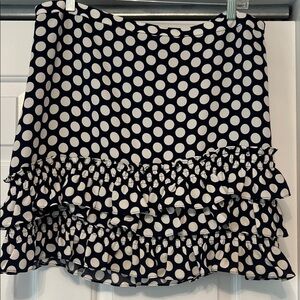 J. Crew Polka Dot Ruffle Skirt - 14